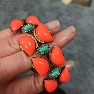 J. CREW Bracelet coral and turquoise
